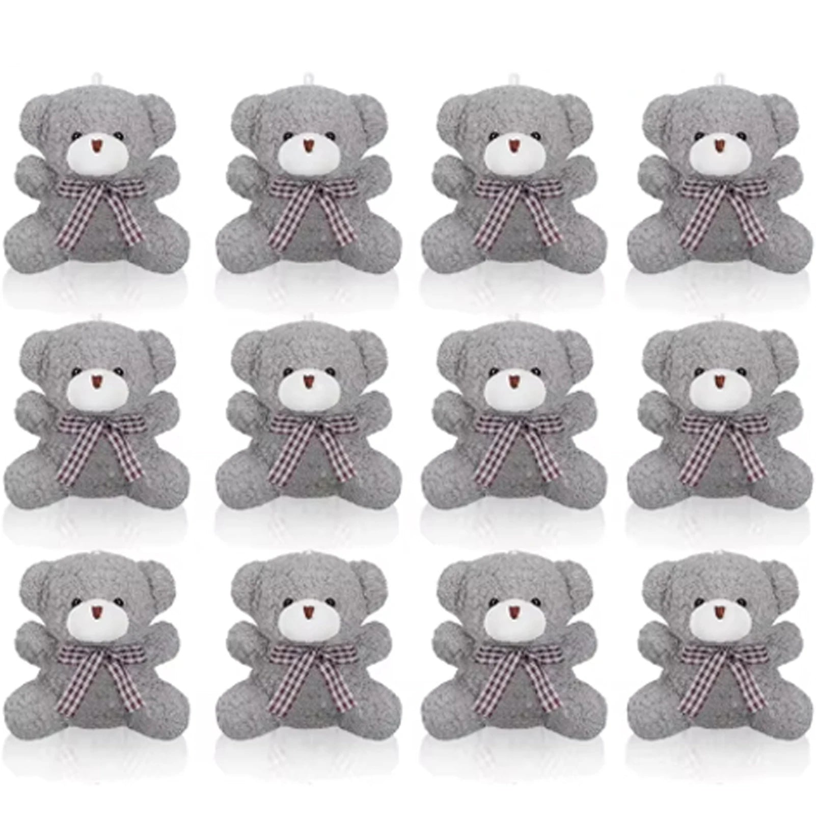 12pcs Bear Baby Shower Favors For Guest Mini Toy Bear Keychains Thank You Tags Organza Bag Baby Shower Gifts Birthday Parties