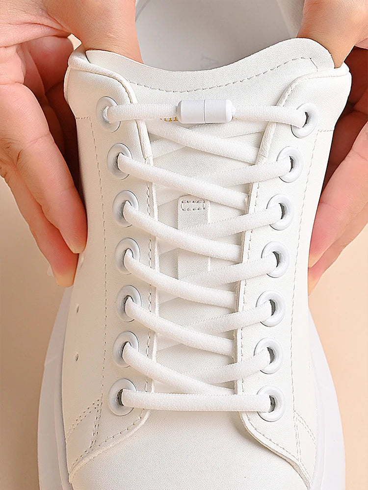 Elastic No Tie Shoelaces Semicircle Shoe Laces for Kids and Adult Sneakers Lazy Shoelace Quick Put on And Take Off Shoe Strings