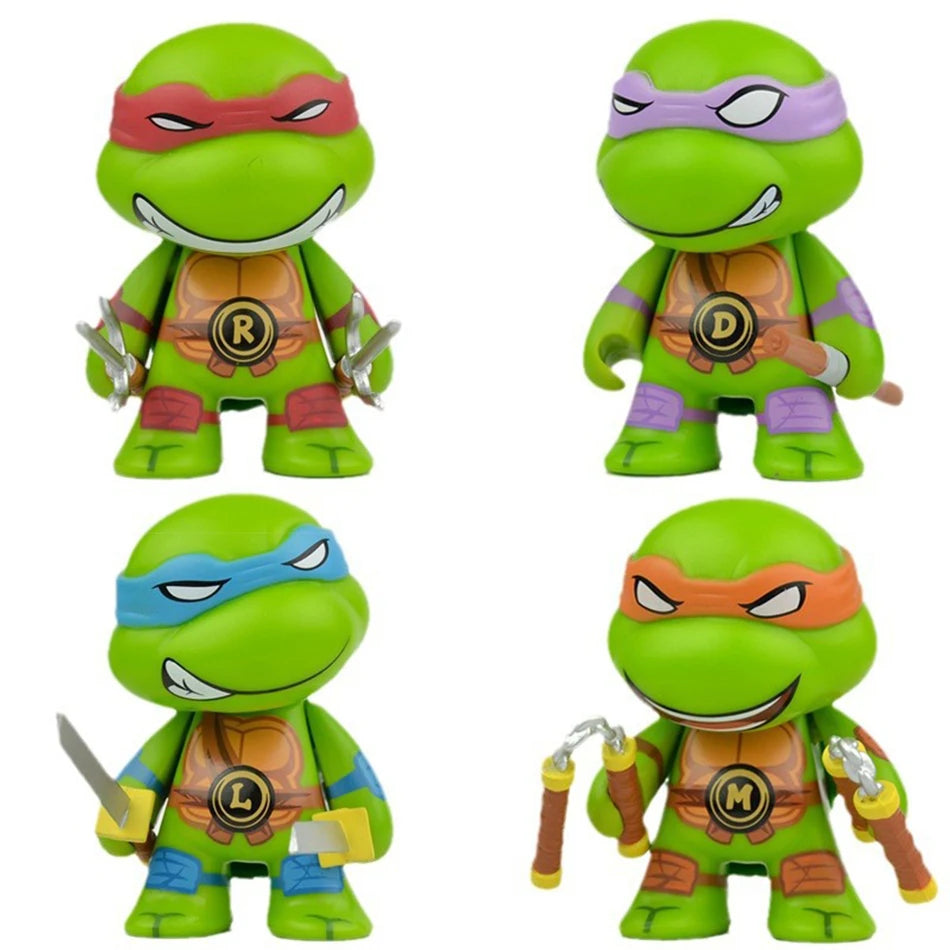 2024 new 4pcs ninja Turtle TMNT figure with movable joints Birthday for Kids Children Christmas