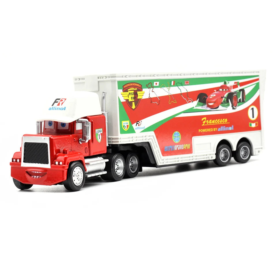 IN STOCK! Disney Pixar Cars And Truck Set Lightning Mcqueen Uncle Mike The King Cruz Model Trucks Car Christmas Gift for Kids