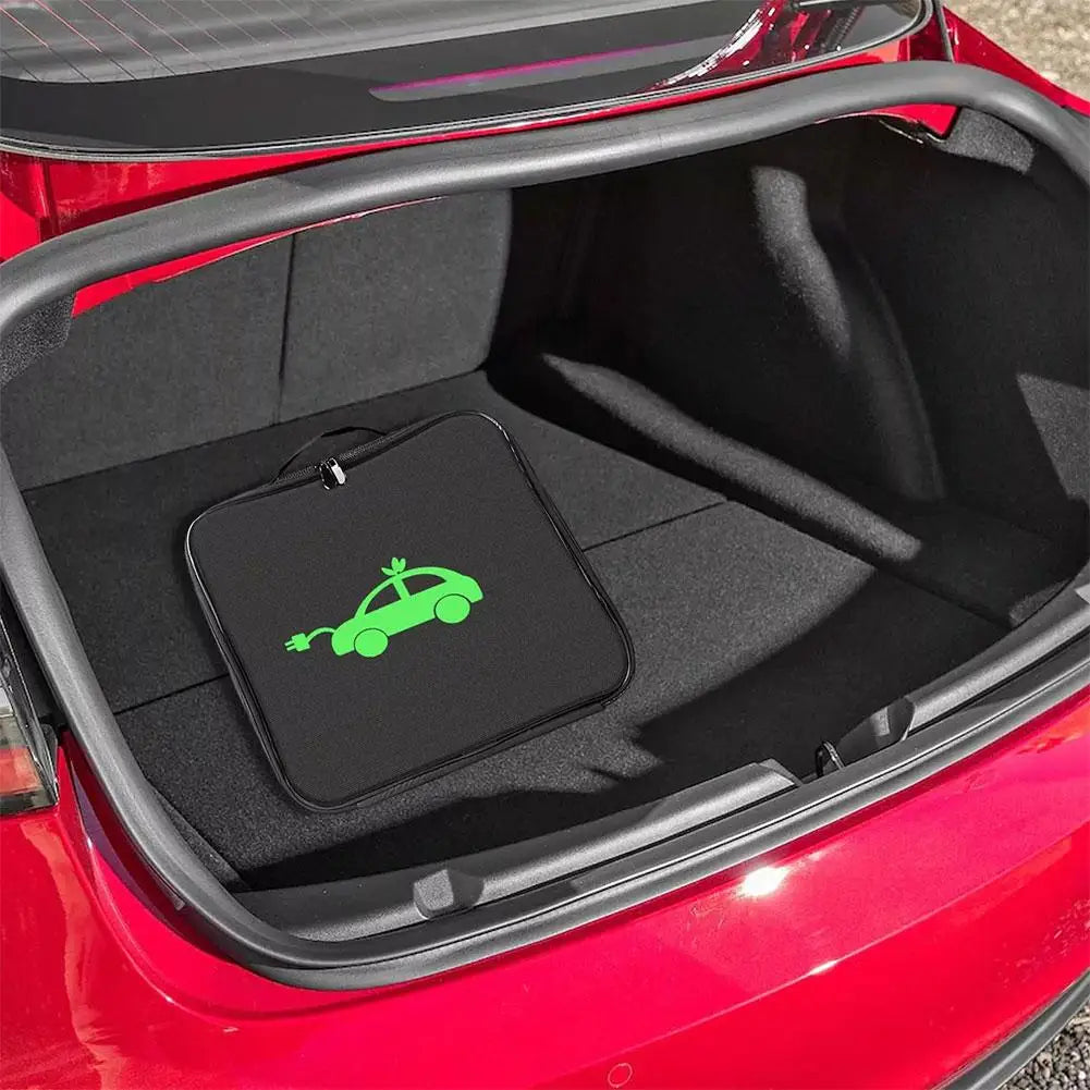 EV Cable Organizer Bag Electric Car Charger Box Charging Organizer Jumper Cable Bag Electric Vehicle Charging Cable Case