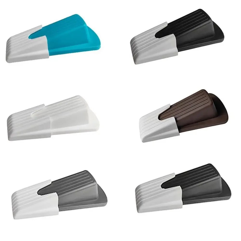1Pcs Safety Silicone Door Stop Stoppers Block Wedge Doorstops Door Stopper Home Office Door Rear Retainer Anti-collision Stop