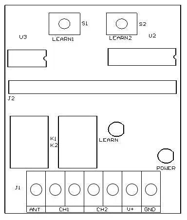 Universal Garage Door Remote Control Receiver 2CH For ERREKA ACM DEA DOORHAN AT-4 DITEC 433mhz Fixed Rolling Code
