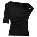 HXAO 2025 Women Asymmetrical Top Spring Summer Yellow Black Khaki Tanks & Camis Sexy Tight Y2k T-Shirt Lady Fashion Tank Top 066