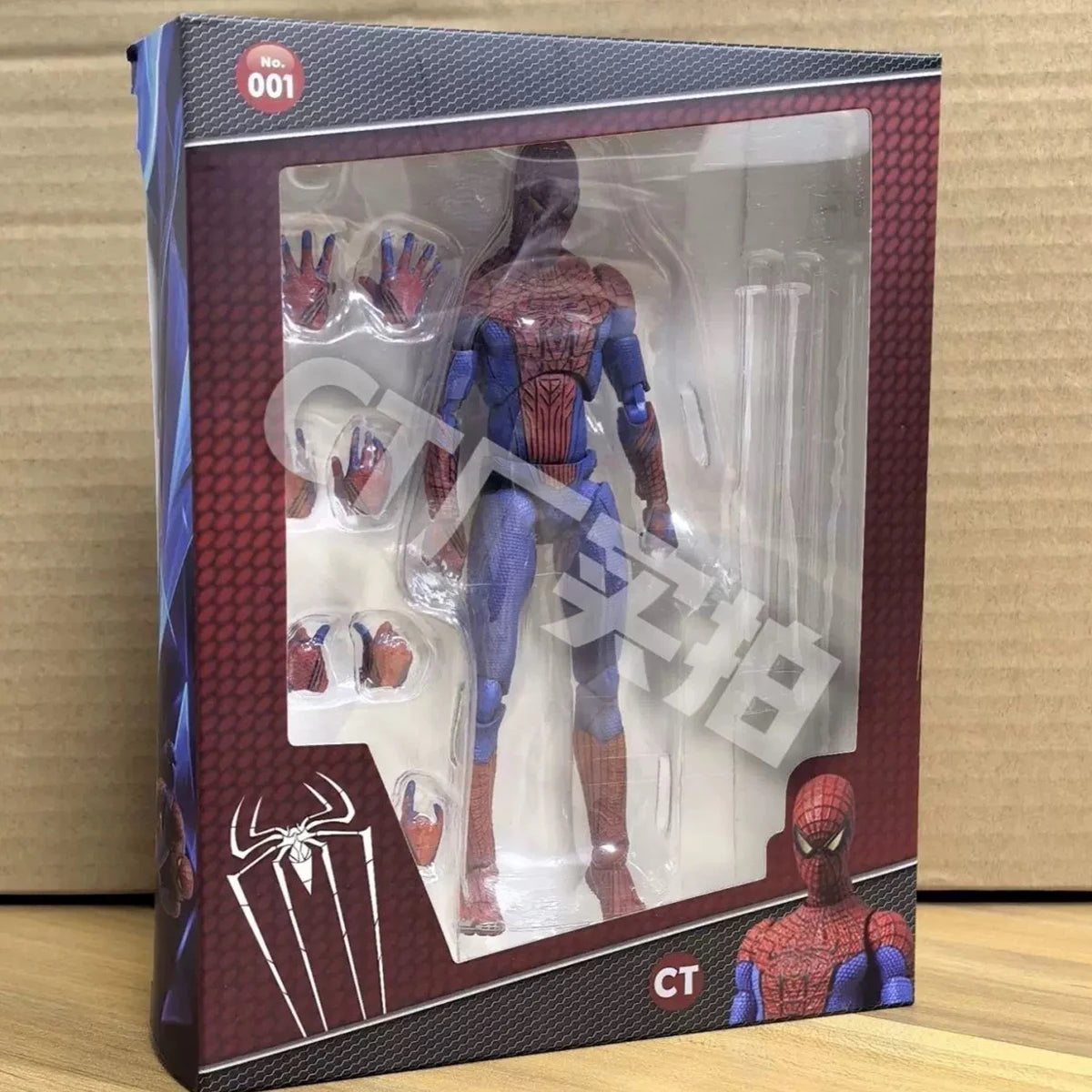 Ct Toys Mafex 001Spiderman Peter Parker Andrew Garfield The Amazing Spider-Man Shf Anime Action Figure Figurine Toys Customized