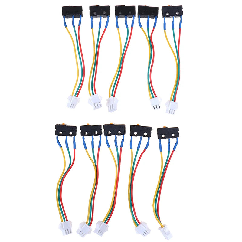 (YY)10Pcs 2025 New Flame Retardant Material Metal Gas Water Heater Micro Switch Three Wires Small On-off Control 0.6x1x2cm