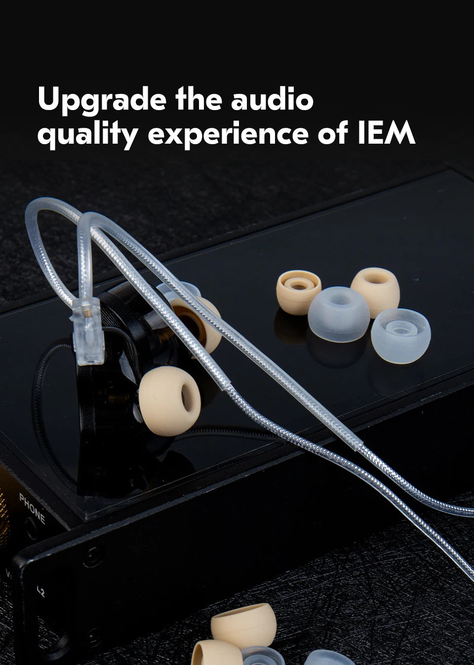 KBEAR 4540 coffee Silicone Eartips Ergonomically Designed Earcap Optional XS/S/M/L size and combination set Comfortable Earmuffs