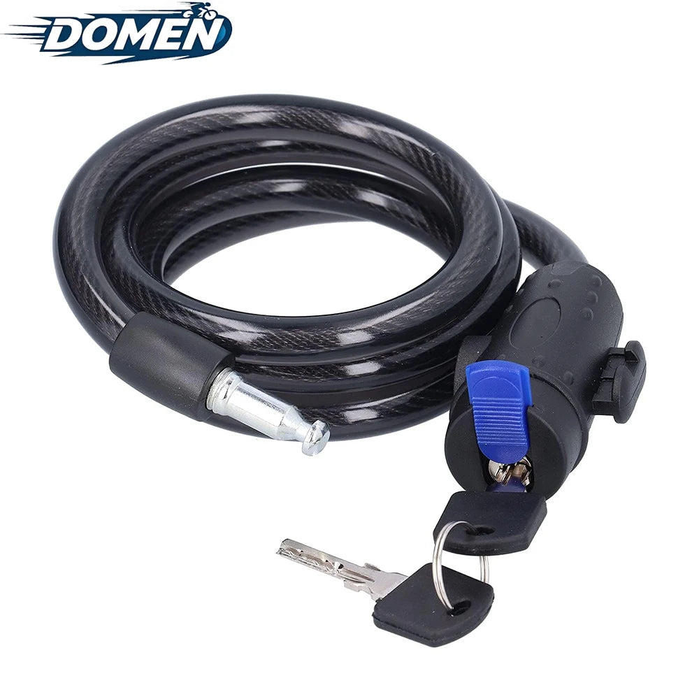 DOMEN Bicycle Heavy Duty Chain Lock 8mm Thick Anti-Theft Steel With 2Keys Safety Lock Motorcycle Bike Lock Bicycle  Accessories