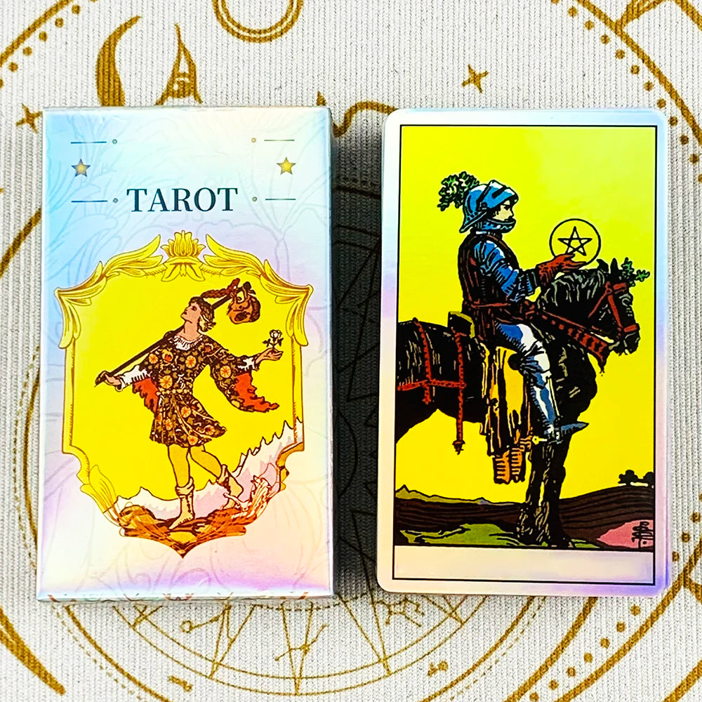 Tarot Oracle 78pcs Colorful Cards Family Entertainment Board Game Fate Divination Card Game,Christmas and New Year Gifts