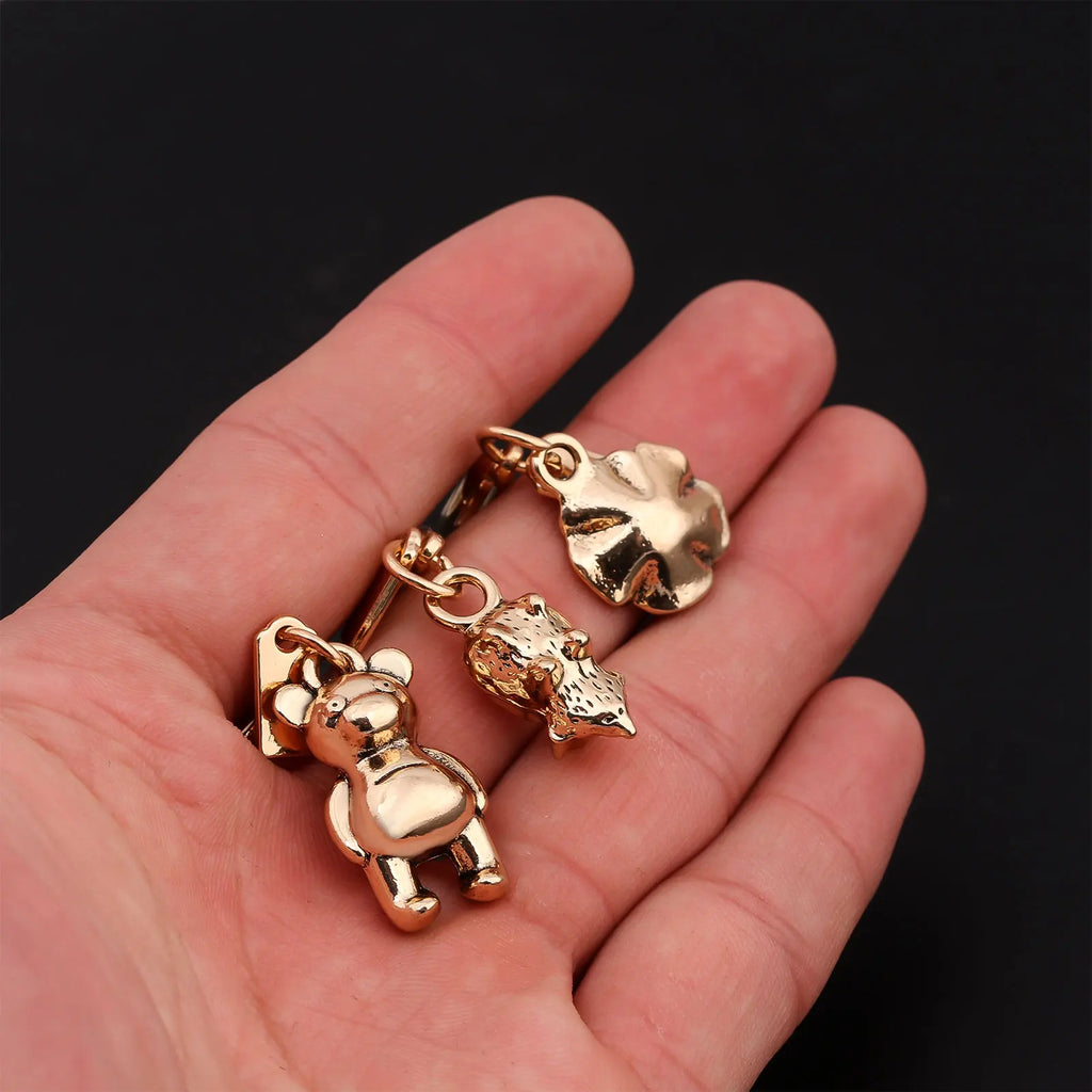 Luxury Highend Cherry Butterfly Four-leaf Clover Love Bear Mouse Keychain Ladies Y2K Bag Pendant Car Accessories Gift Decoration