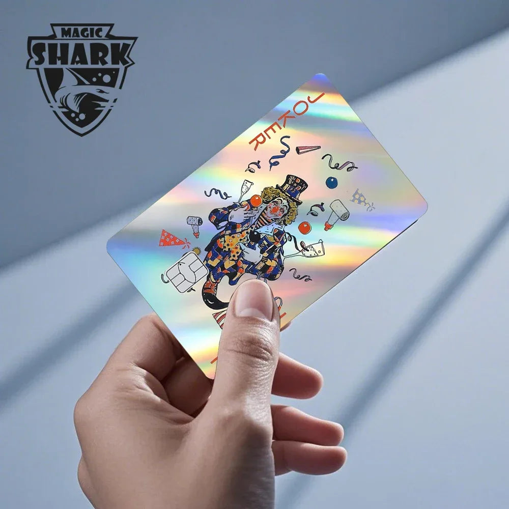Magic Shark Mcloving Spider Anime Shinny Laser Holographic Matte Skin Film Sticker for Debit Bank Credit Card