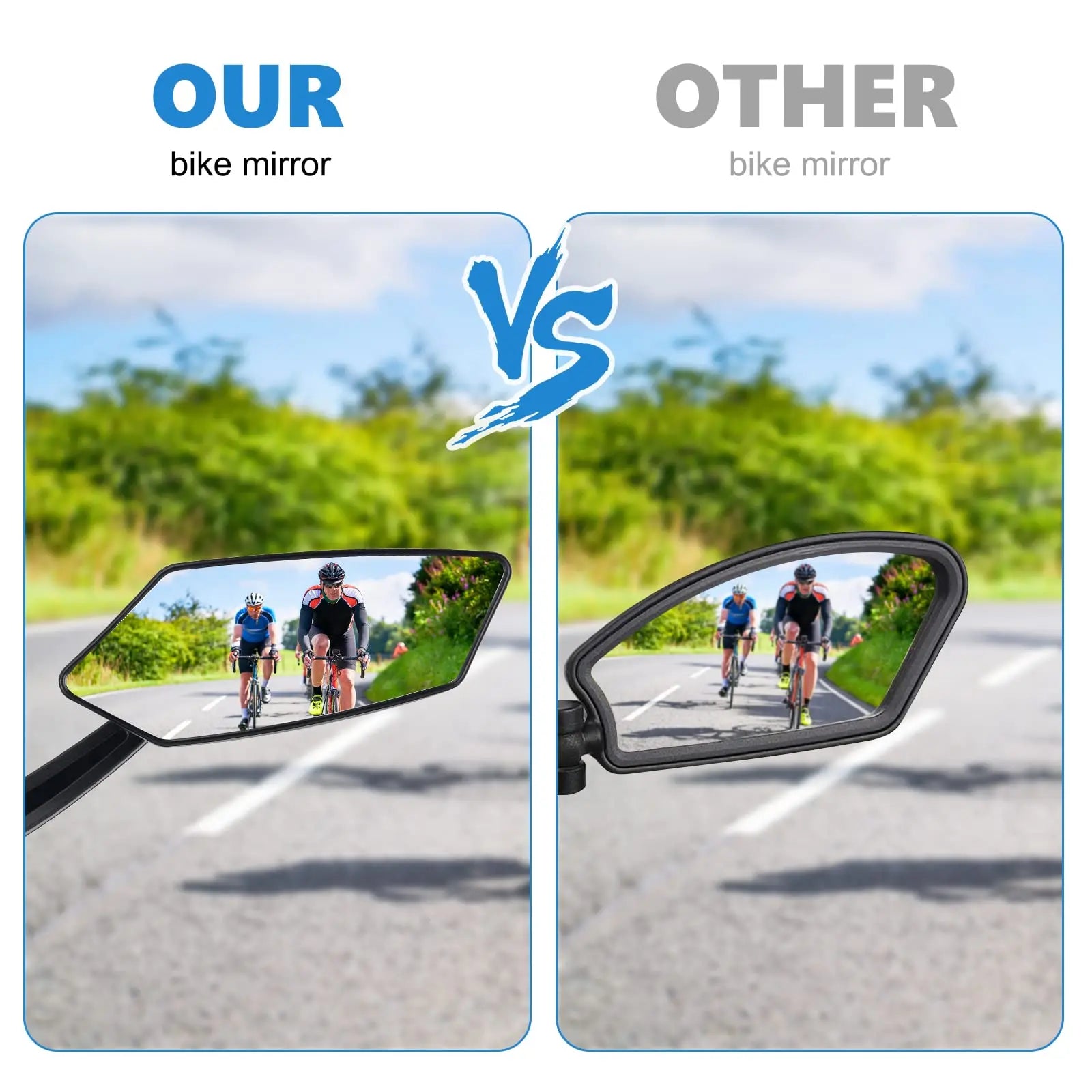DOMEN Bicycle Rearview Bike 360° Rotate Adjustable Wide Angle Mirror Road Bike Handlebar Rear View Mirrors Bike Accessories