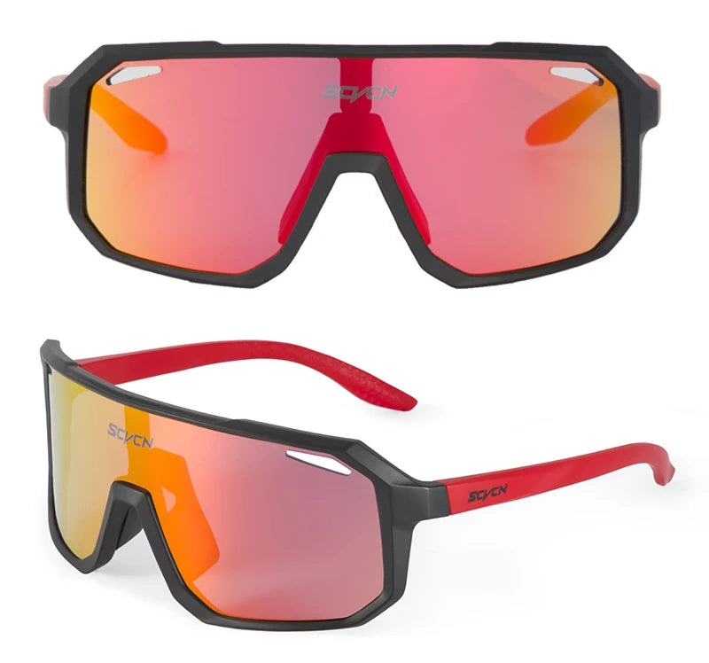 SCVCN New Cycling Glasses Bike Sunglasses Men UV400 Eyewear Outdoor Sports MTB Goggles Bicycle Women Riding Hiking Sunglasses