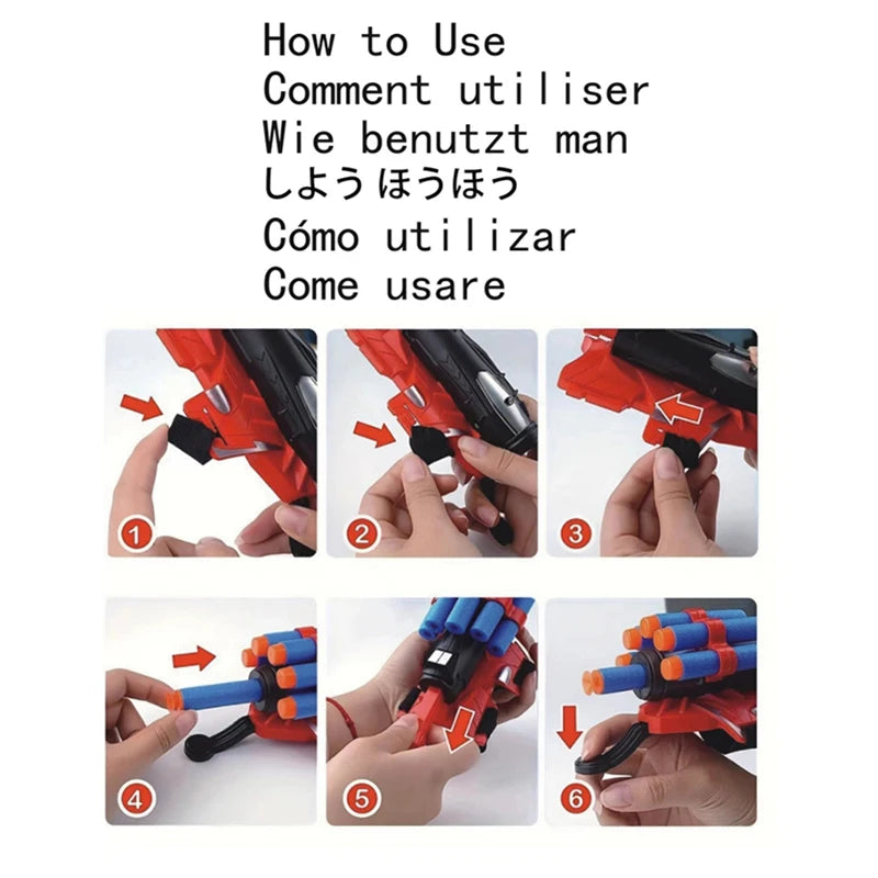Spider Launcher Chidlren Toy Glove Web Shooters Halloween Wristband Prop Boys Cosplay Figure Game Christmas Kids Present Toys