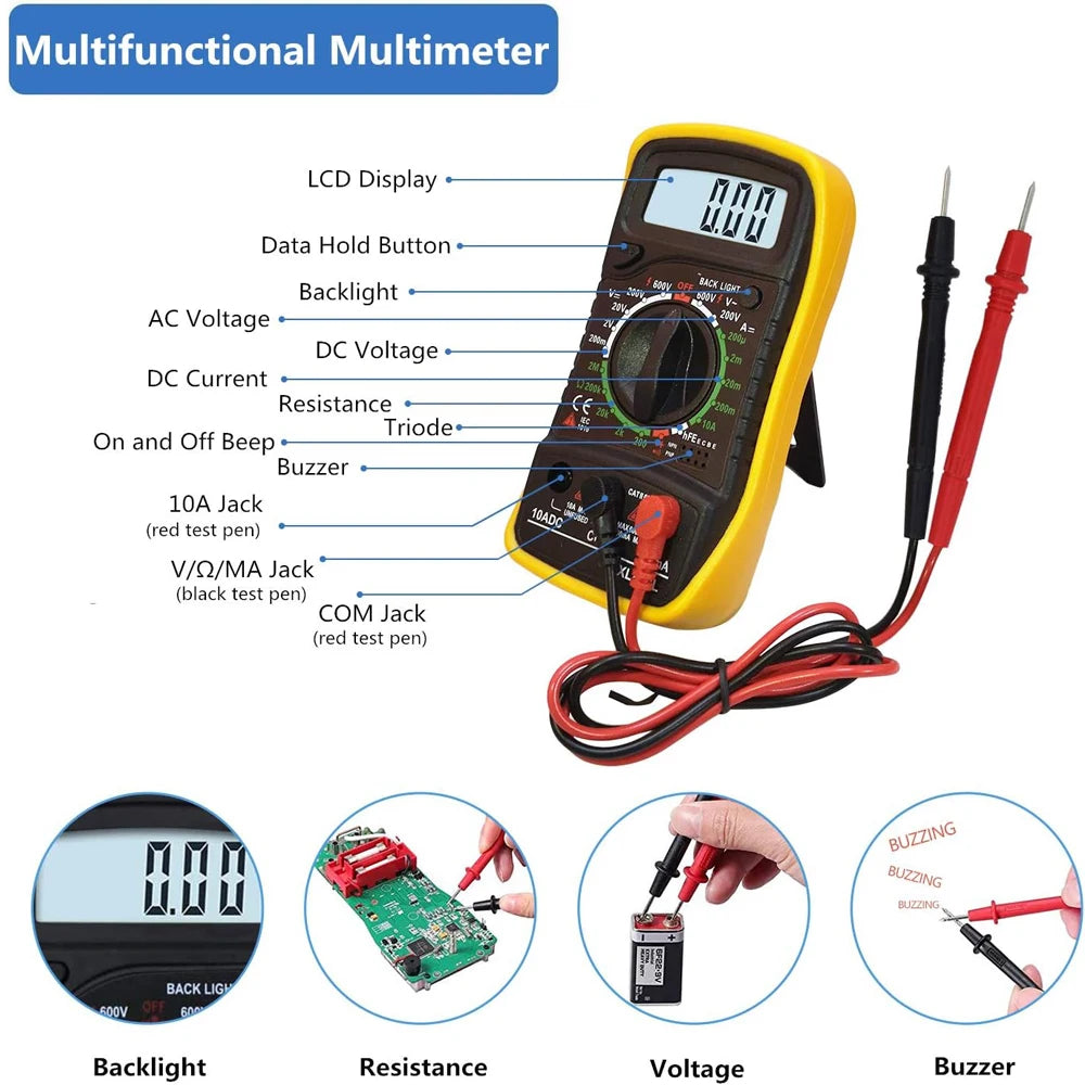 2026 Soldering Iron Kit Welding Tools (908-06: With Multimeter ; 908-02: without) Soldering Kit with LCD Digital Multimeter 60W