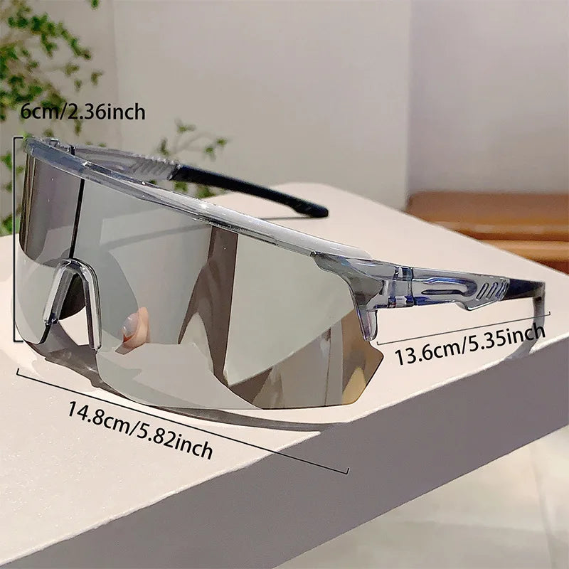 Oversized Fashion Cycling Sunglasses Anti Wind Flash Coating Protective Glasses UV400