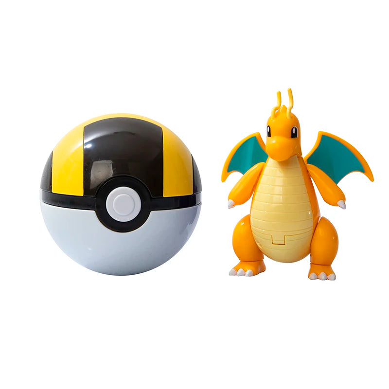 About Pokemon Anime Figure Charizard Pikachu Gyarados  Pocket Monster Figure Pokeball Action Deformation Toy Model Gift