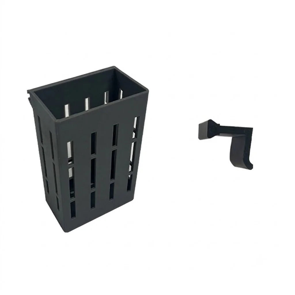 A black plant support with clips for holding aquatic plants in fish tanks
