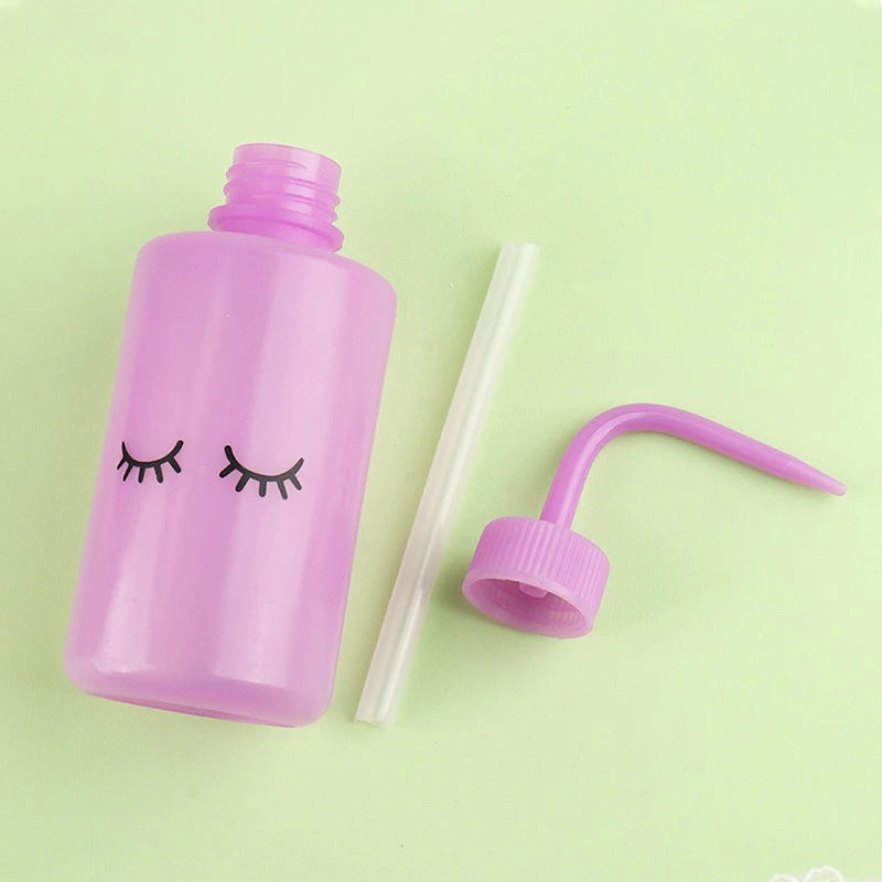 Eyelash Clean Washing Bottle Curved Spout Blow Wash Makeup Remover Bottle Eyebrow Lifting Tool Lash Extension Supplies