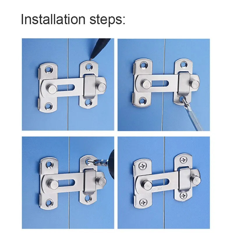 Sliding Barn Door Latch Sliding Right Angle Door Latch Door Bolt Wine Cooler Closet Window Door Latch Plug Baby Safety Latch
