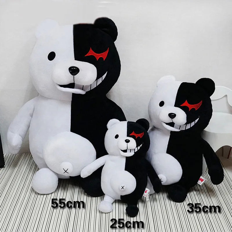 Dangan Ronpa Super Danganronpa 2 Monokuma Black White Bear Plush Toy Soft Stuffed Animal Dolls Birthday Gift