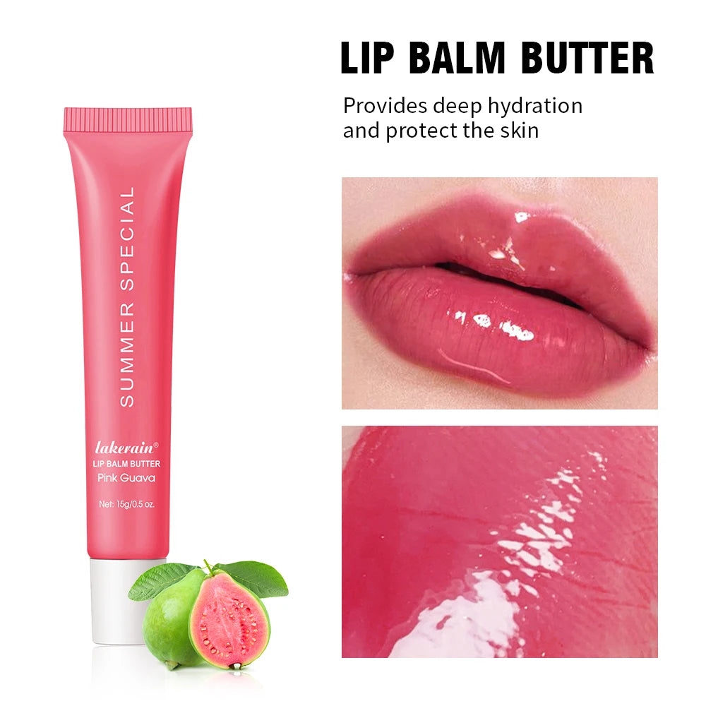 Summer Lip Balm Moisturizing Mirror Lip Gloss Lip Vanilla Mint Iced Coffee Cake Smell Lipstick Transparent Lip Oil  Makeup