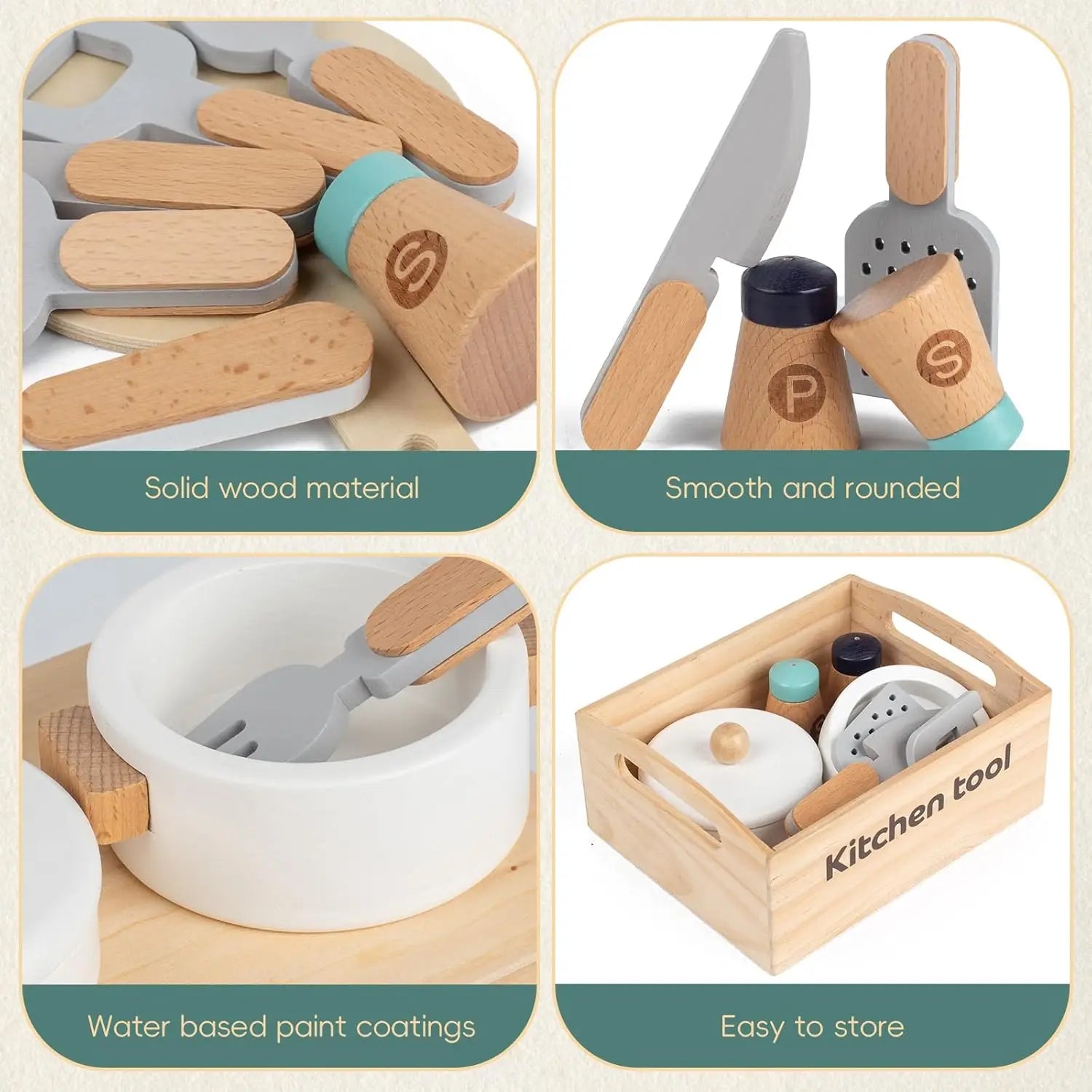 Wooden Pretend Play Kitchen Toys Cutting Food Accessories Set Fruit Vegetable Bakery Meat fish Early Educational Cognition Toys