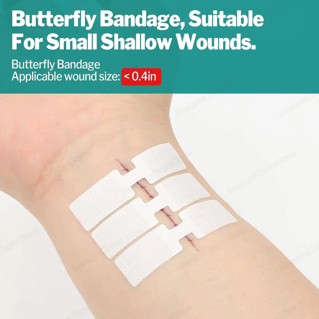 Sanke Rescue 1/14/28 Pack Wound Closure Strips Zipper Bandages Emergency Laceration for IFAK First Aid Kit Repair Wounds Device
