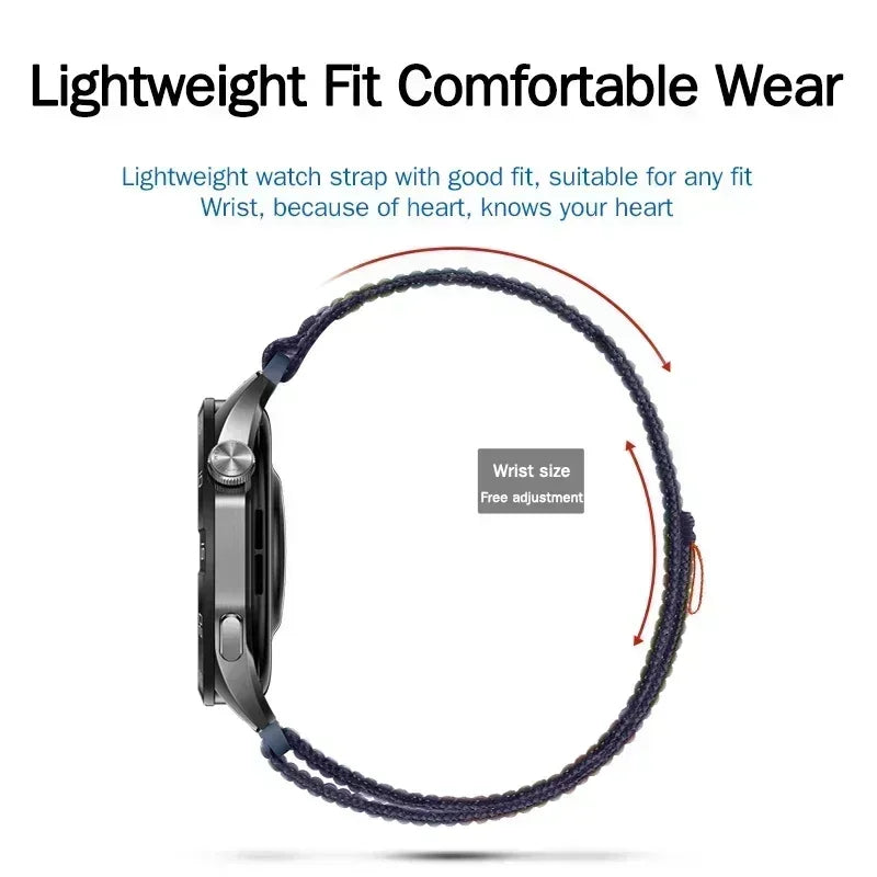 20mm 22mm Nylon Watch Strap For Huawei Watch GT 4 GT4 46mm Band Bracelet For Huawei Watch 4Pro GT3 GT2 GT 3 2 Pro 46mm Watchband