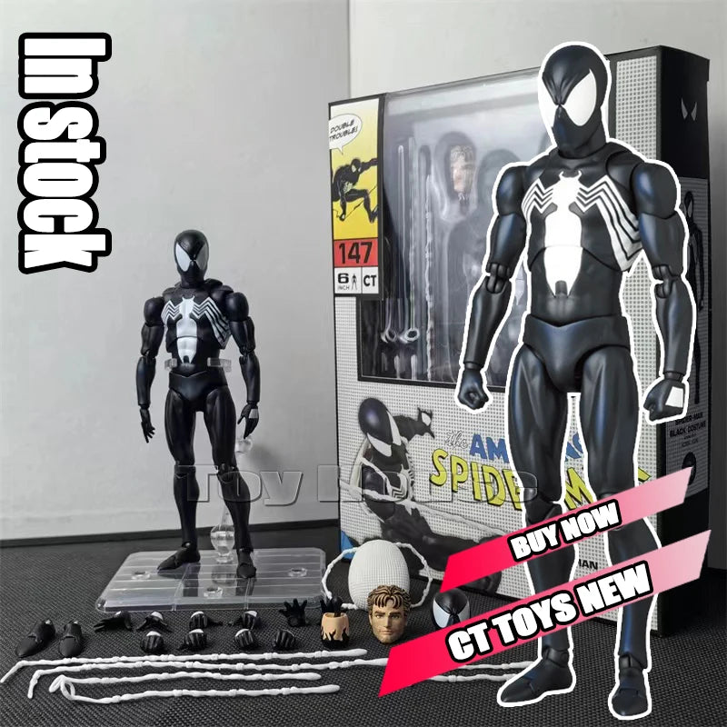 Full Range In Stock Ct Toys Spiderman Mafex 143 Ben Reilly Comic Ver The Amazing Spider-Man 001 Anime Action Figure Toys Gift