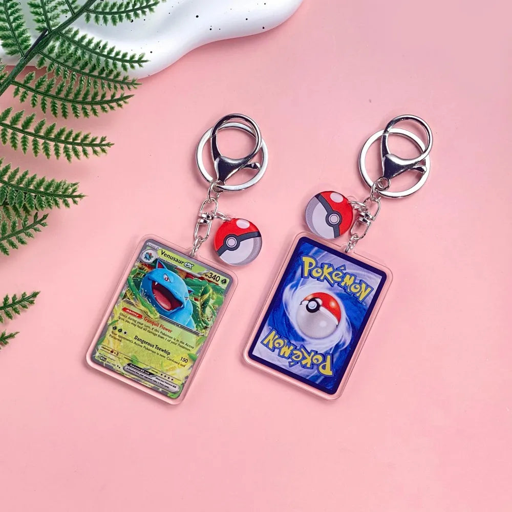 1/43Pcs Pokémon Pikachu Bulbasaur Gold Saint Acrylic Keychain Backpack Pendant Bag Charms Accessories Decoration Holiday Gifts