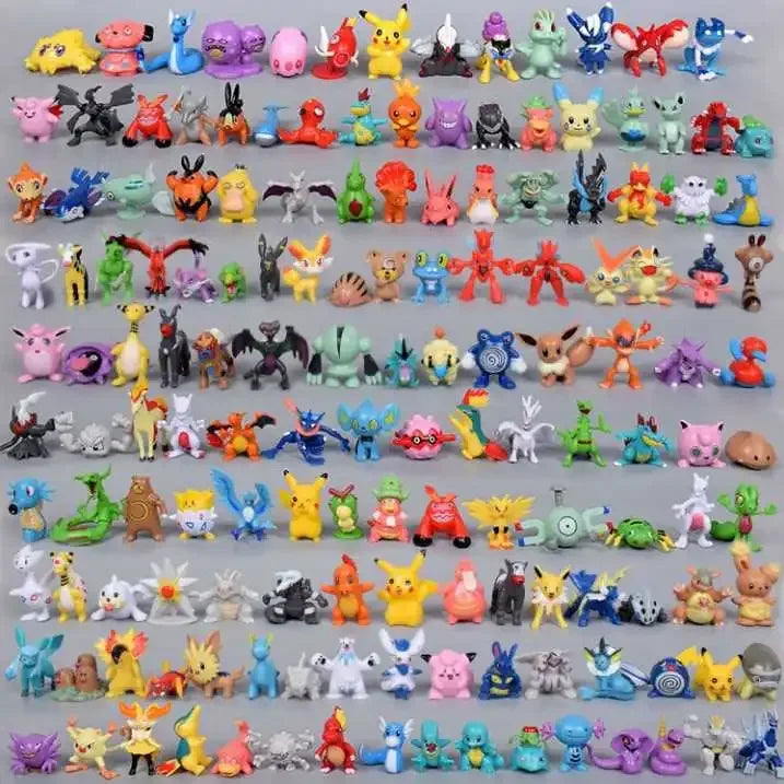24-144pcs Pokemon Figure Model  Pikachu Anime Dolls 2-3CM Ornamental Decoration Not Repeating Mini Model Toy Christmas Gift