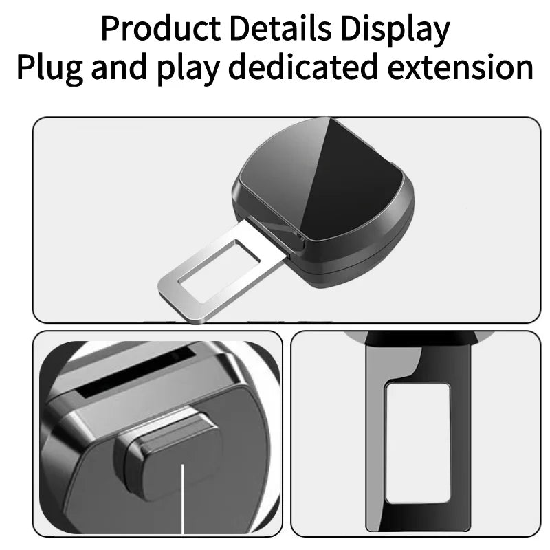 1/2pcs Car Seat Belt Extension Plug Buckle Seatbelt Clip Adjustable Extender For Tesla Jeep Renegade Car Safety Seatbelt Lock