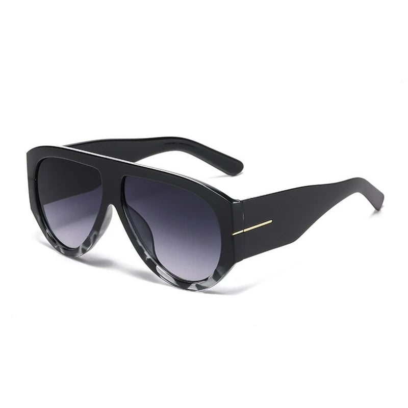 New Trendy Oversized Large Frame Y2K Cat Eye Sunglasses for Women Vintage Retro Oval Gradient Sunglasses UV400 Decoration Shades