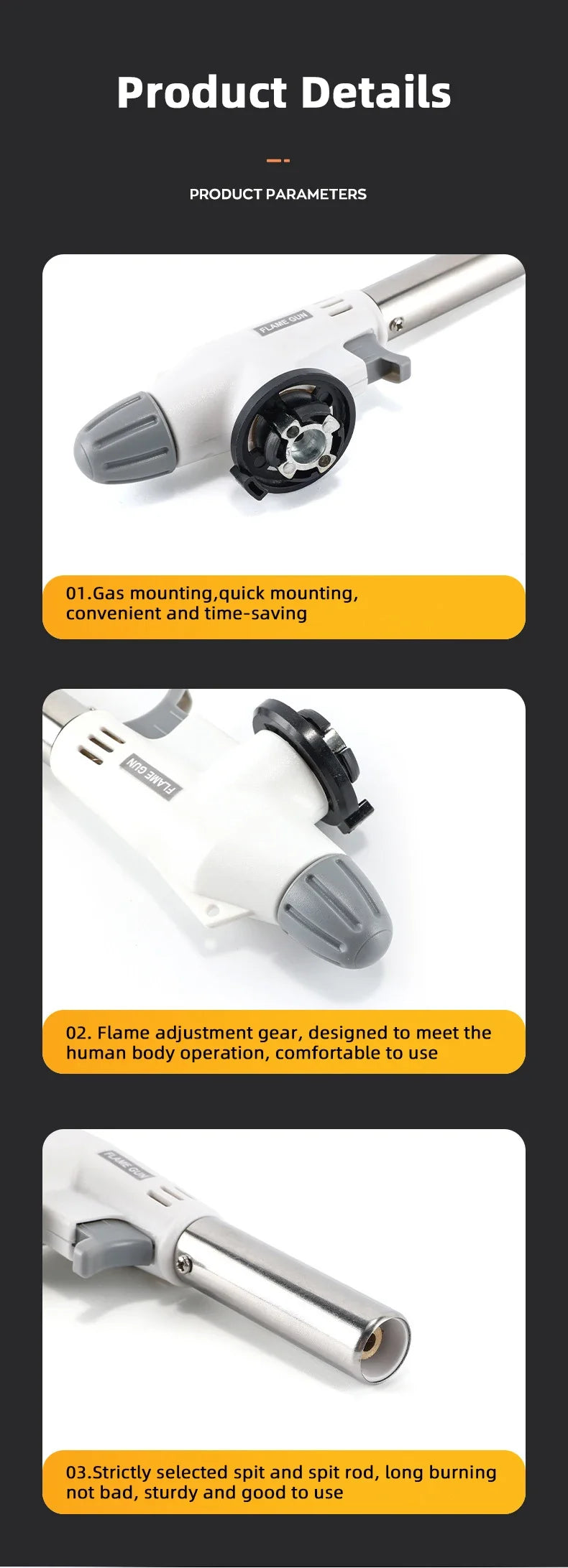 Multifunctional Barbecue Torch Burner For Camping BBQ Desserts, Soldering, Cooking Heating Tool, Household flame igniter