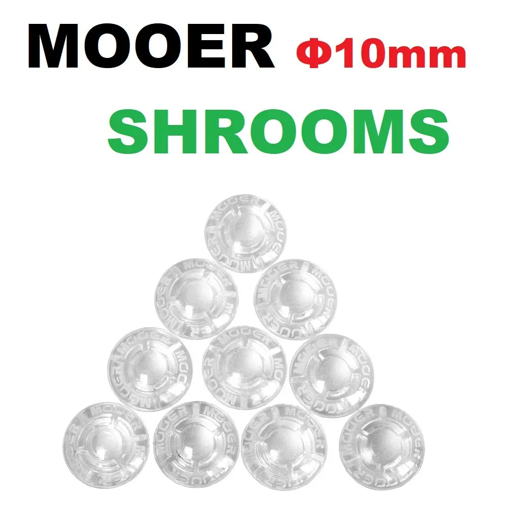 MOOER 10pcs SHROOMS Footswitch Toppers Candy Plastic Bumpers Electric Guitar Effects AccessoriesPedal Protector Guitar Pedal