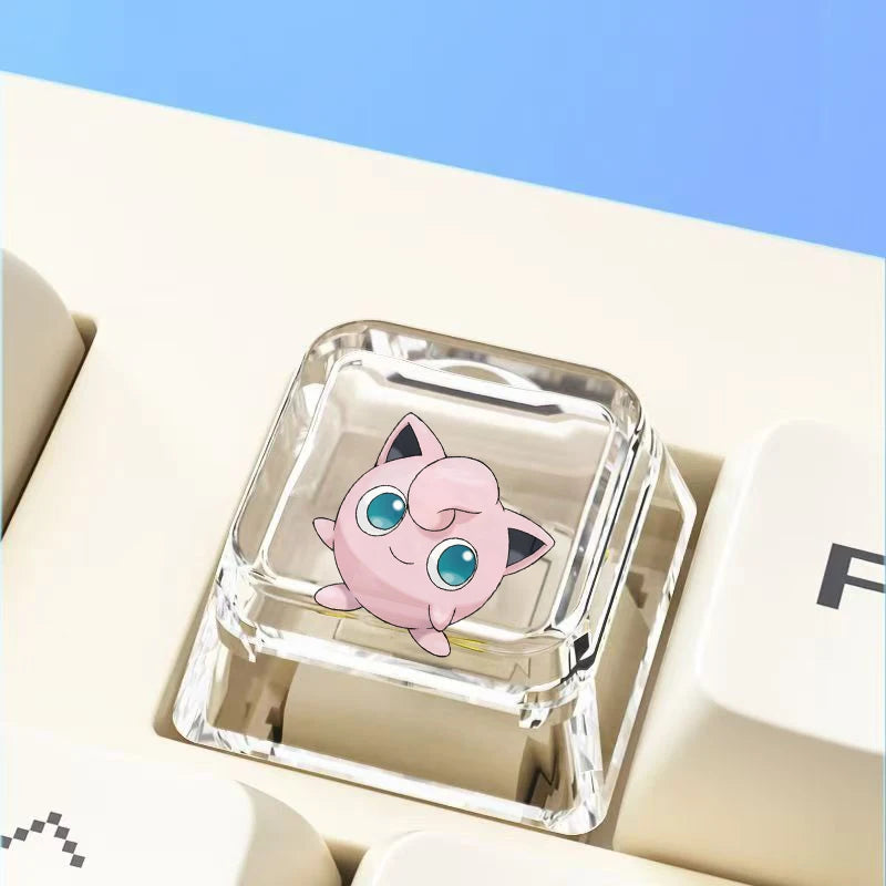 Cross mechanical keyboard personalized anime keycap single Charmeleon Blastoise Eevee transparent cartoon keycap
