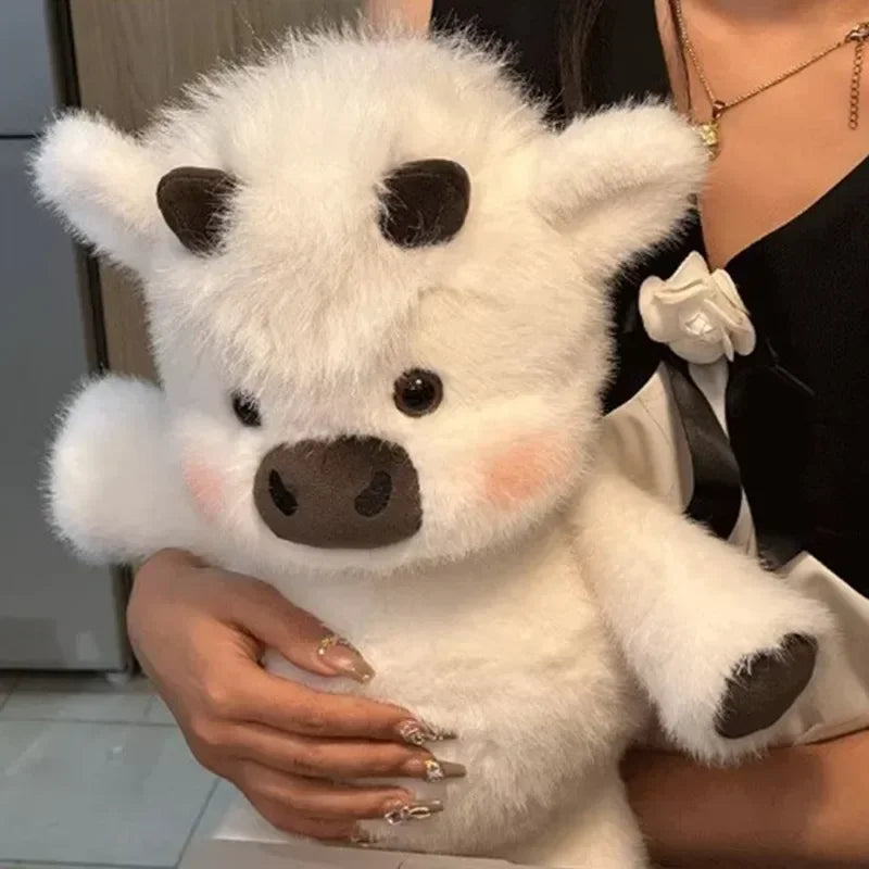 Cute Highland Cow Plush Doll 45-60cm Soft Stuffed Animal Running Calf Toy Companion Pillow Holiday Gift Home Decoration Ornament