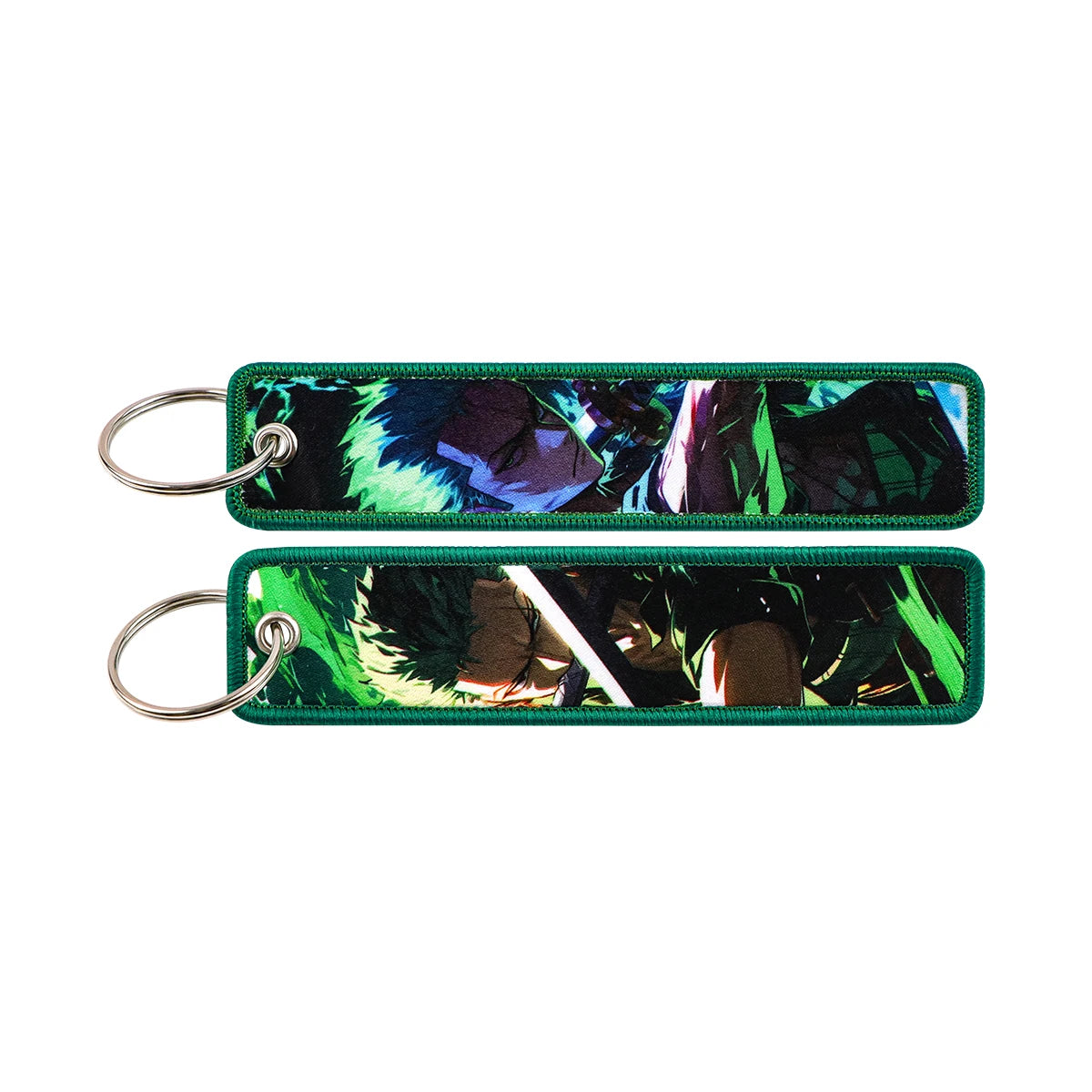 Anime Pirate Embroidery Key Fobs Manga Key Tags Cool Keychains for Women Men Car Keyrings Cosplay Accessories Friends Gift Toy