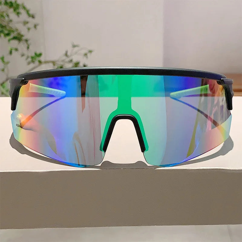 Oversized Fashion Cycling Sunglasses Anti Wind Flash Coating Protective Glasses UV400