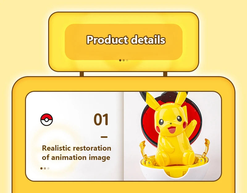 Funny Pokemon Transformation Cartoon Model Pokeball Pikachu Toys Scalable Anime Figure Dolls Model Ornaments Kids Birthday Toys