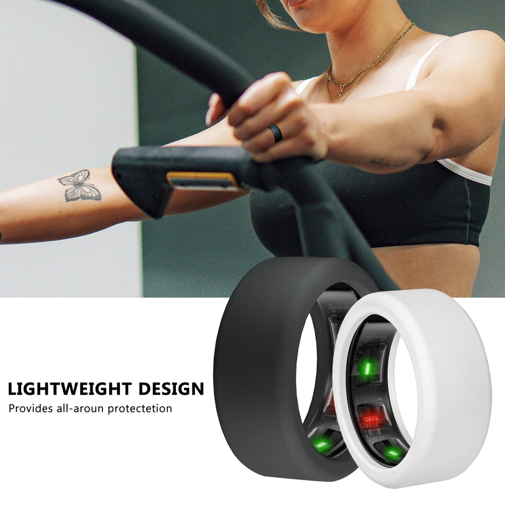 Silicone Ring Protector Compatible with Oura Gen 4/3, Rings Cover Working Out Accessories Men Women Silicone Case Finger Wrapper