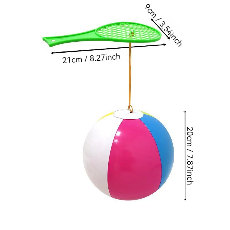 1 Set Kids Bouncing Ball Toy Colorful Inflatable Balloons Reaction Training Interactive Outdoor Sport Toys Fun Stress Relief Gif