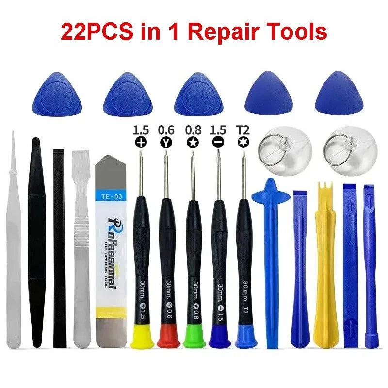 22 In 1 Universal Phone Repair Tools Kit Set Mobile Phone iPad Laptop Screwdriver Maintenance Kit Repair Tools Opening Set