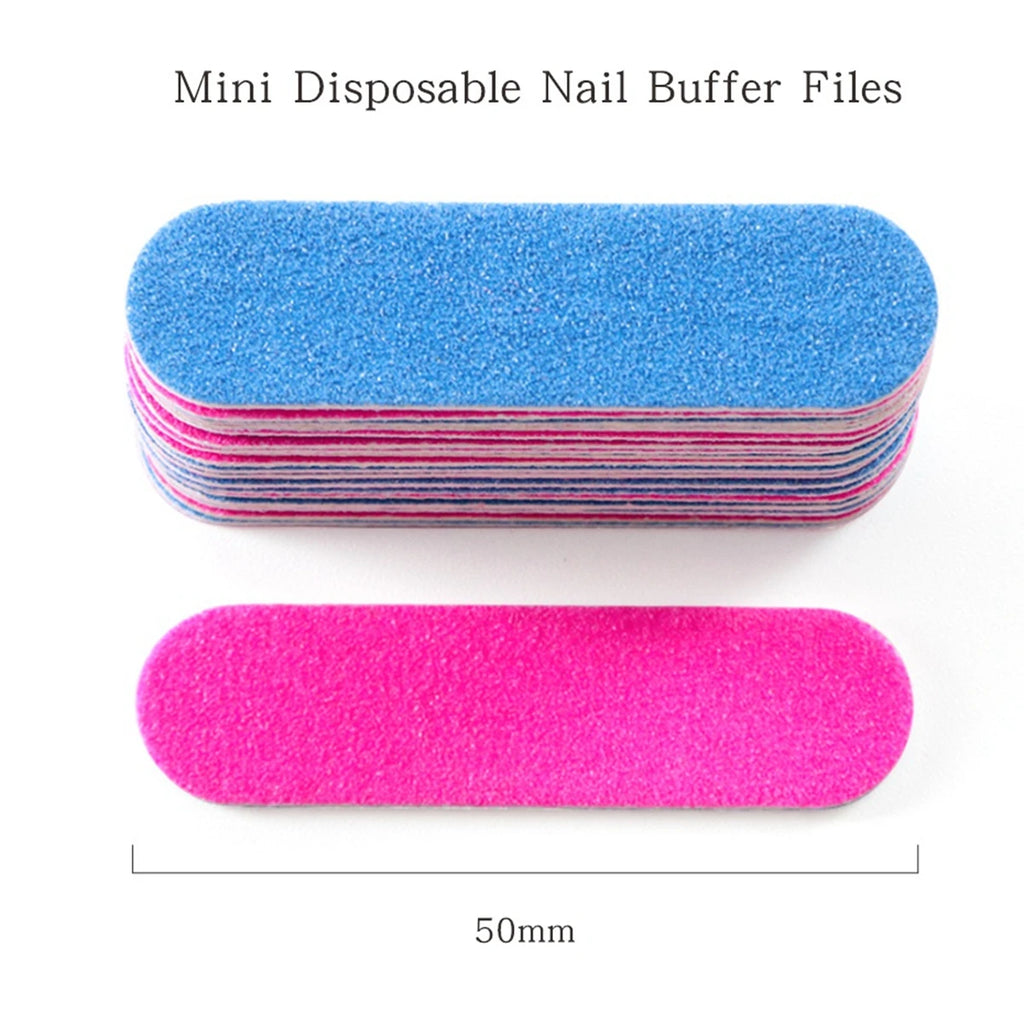 10 to 1000 pcs Disposable Mini Nail Files - Double Sided Emery Boards for Manicure and Pedicure - 180/240 Grit