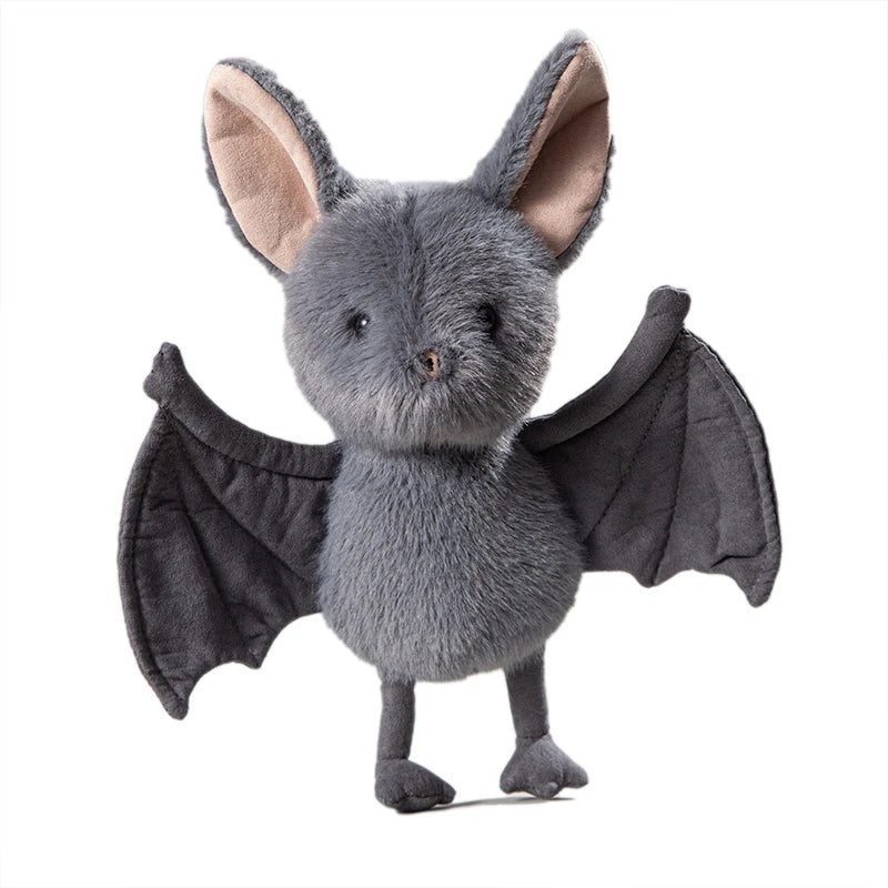 New 26cm Kawaii Hanging Bat Plush Toy Grey Broox Stuffed Animal Doll Cartoon Soft Bat Plushies Home Decor Birthday Gifts Girl