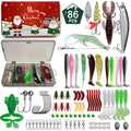 411/366/136/86Pcs of Christmas fishing lure set with storage box,  which is common in salt water and fresh water