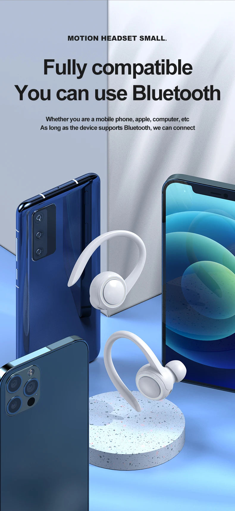 T10 Wireless Ear Hanging High Quality Bluetooth Earphones Sports Fitness headset In Ear Noise Cancelling headphones