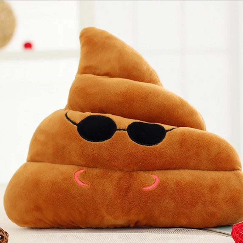 Funny Plush Pillow Super Poop Soft Toy Cute Face Expression Shit Doll Poop Stuffed Toy for Children Birthday Christmas Gift