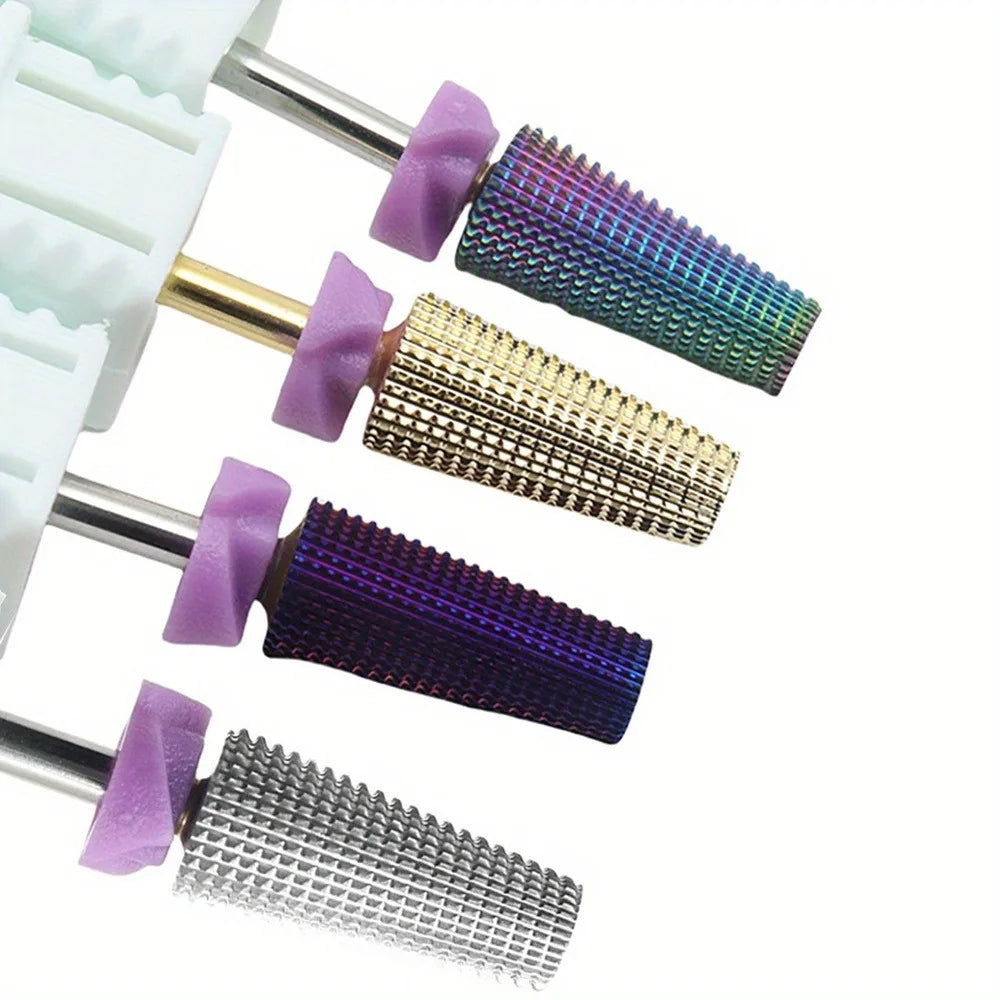 5in1 2XF Tungsten Steel Nail Drill Bits，Multi-Functional Carbide With High Hardness For Long-Term Gel Rem